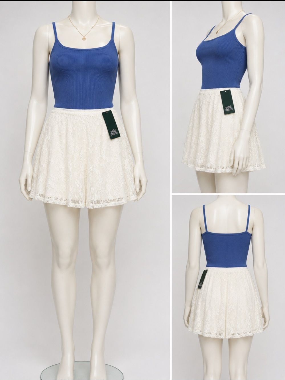 Wild Fable Ivory Lace Mini Skirt – Size Medium – NWT